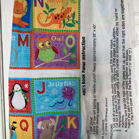 Animal ABC Book Sewing Project - Picture 2 of 2